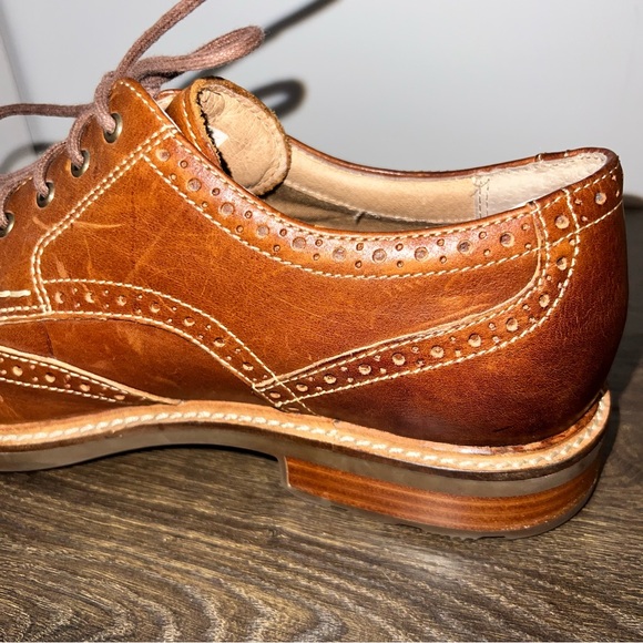 Sperry Shoes Men Size 10 Oxford Brown Leather Dress Boat - Picture 8 of 14